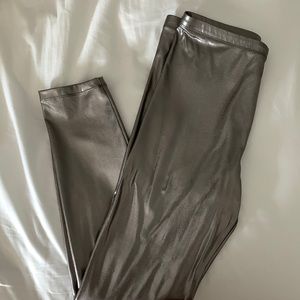 Silver leggings from Forever 21 size L